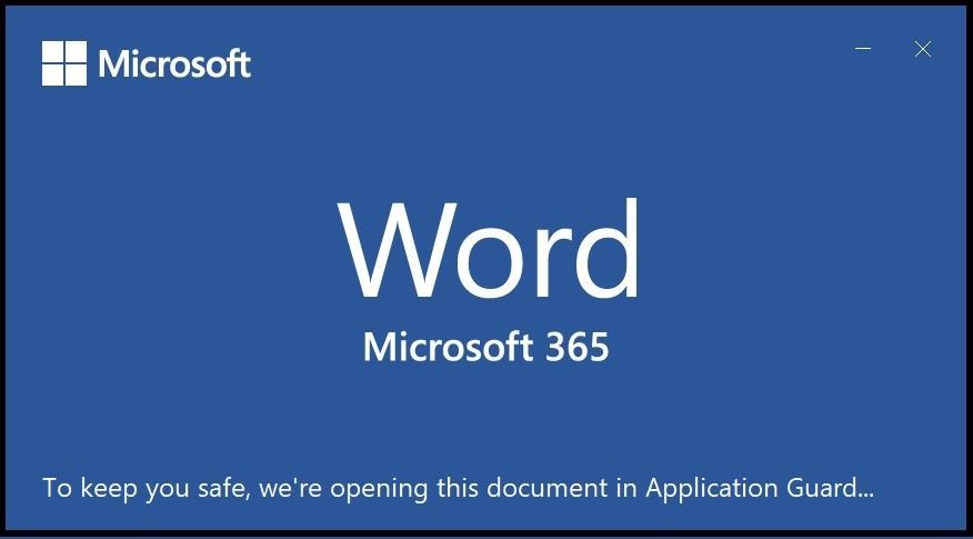Untrusted Office document opening in AppGuard for Office