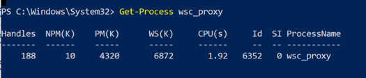 Image 2: Get-Process output