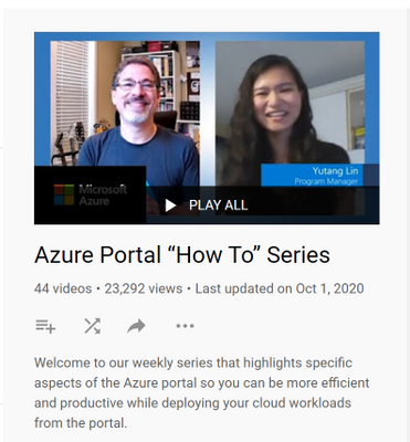 Azure portal – Announcements and videos