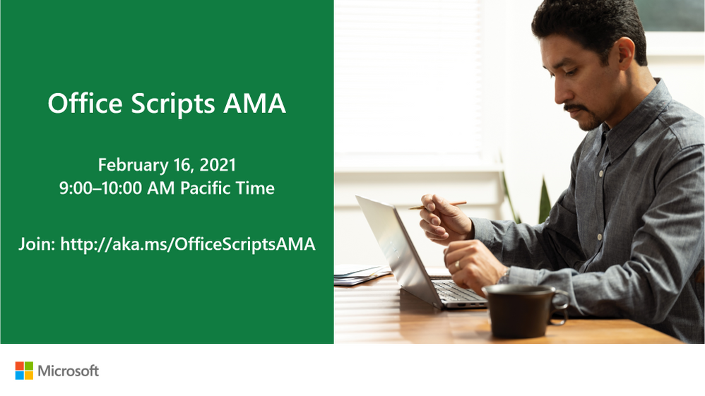 Announcing first-ever Office Scripts AMA on February 16th!