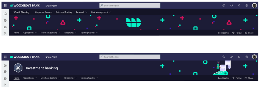 Brand Illustration samples SharePoint extended site header