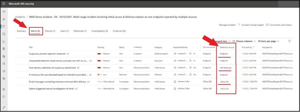 Detection source view