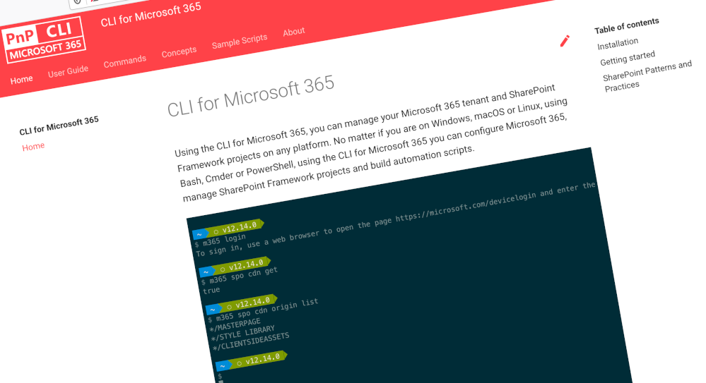 CLI for Microsoft 365 v3.8