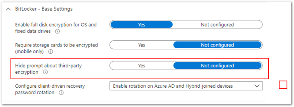 Example setting to configure start-up authentication