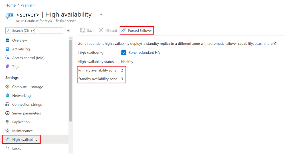 Forced failover for Azure Database for MySQL – Flexible Server