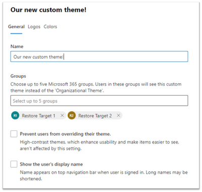 Updates to Organizational Theming in Microsoft 365 admin center