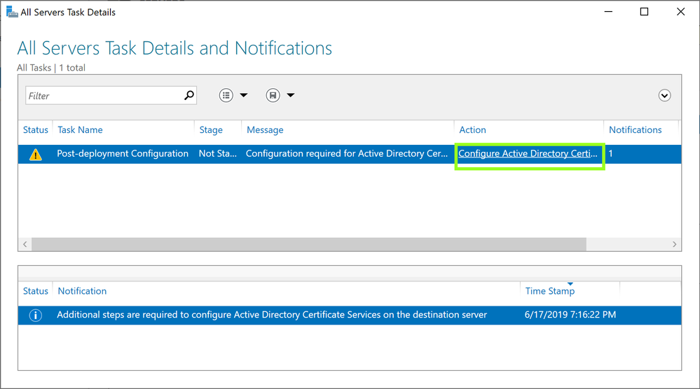 Configure Active Directory Certificate Service