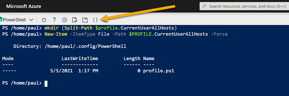 Azure Shell - Setup Profiles