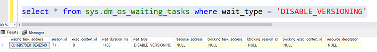 Lesson Learned #343:DISABLE_VERSIONING wait type and ALLOW_SNAPSHOT_ISOLATION