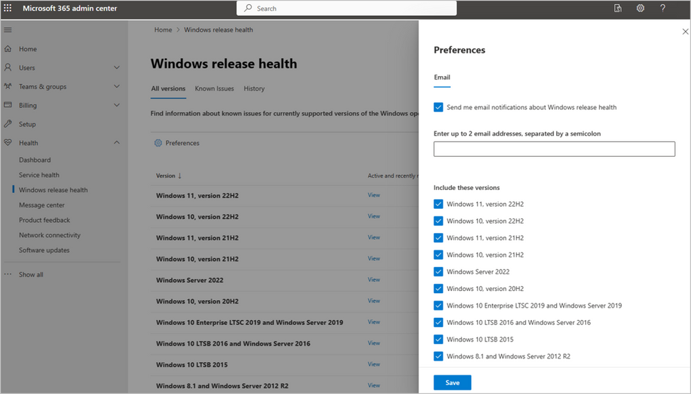 New feature: Sign up for Windows known issue email alerts