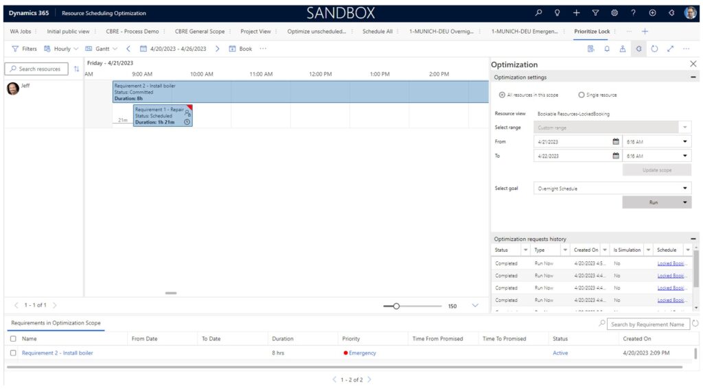 Maximizing efficiency in Resource Scheduling: Prioritizing Locked Bookings