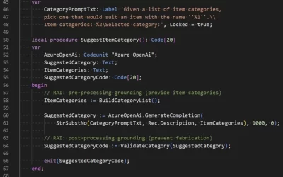 Get started with developing generative AI features for Dynamics 365 Business Central 