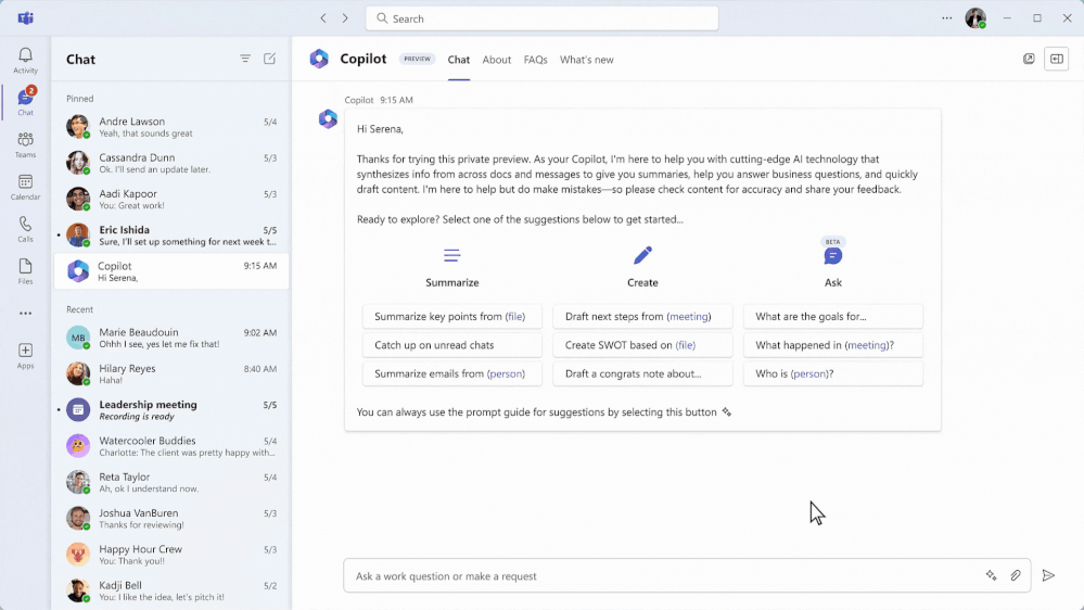 Copilot in Teams: August 2023 Updates