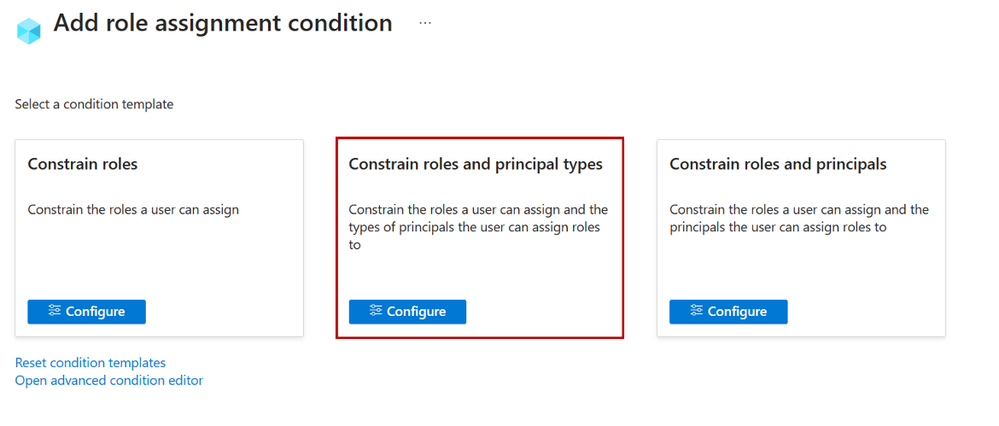 Figure 5: Select role template