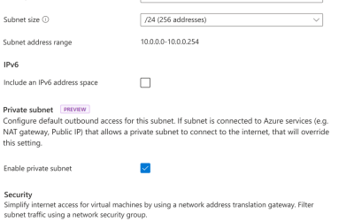 Secure your subnet via private subnet and explicit outbound methods