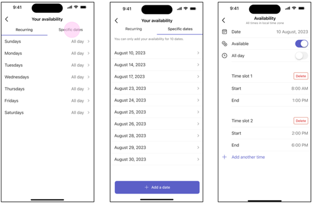 Allow frontline teams to set their shift availability for specific dates.png