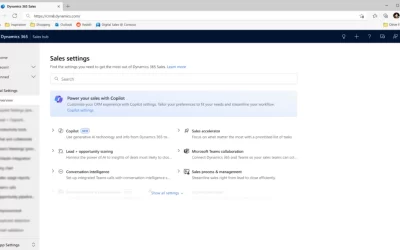 Dynamics 365 Sales: Enhanced overview for tracking features & settings 
