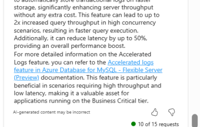 Microsoft Copilot in Azure – Unlock the benefits of Azure Database for MySQL with your AI companion