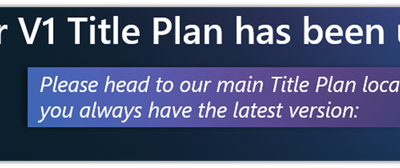 September V1 Title Plan now available!