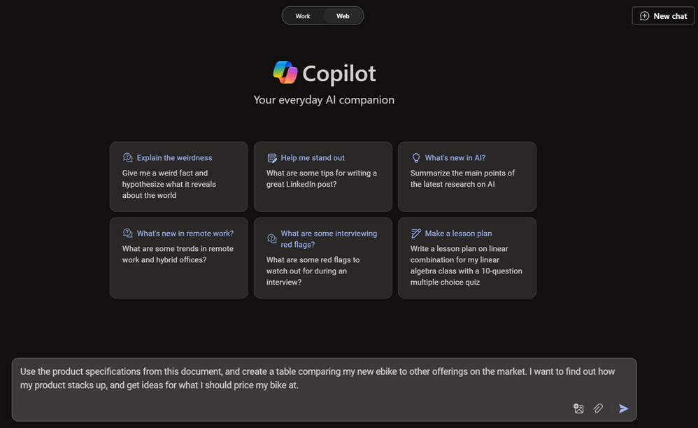 A screenshot of Microsoft Copilot