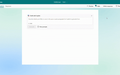 Copilot in Forms: Discover new updates for quiz creation