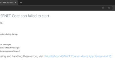 HTTP Error 500.30 – ASP.NET Core App Failed to Start: Root Cause and Solutions