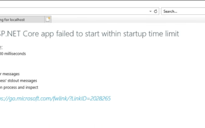 How to fix HTTP Error 500.37 – ASP.NET Core app failed to start within the startup time limit error