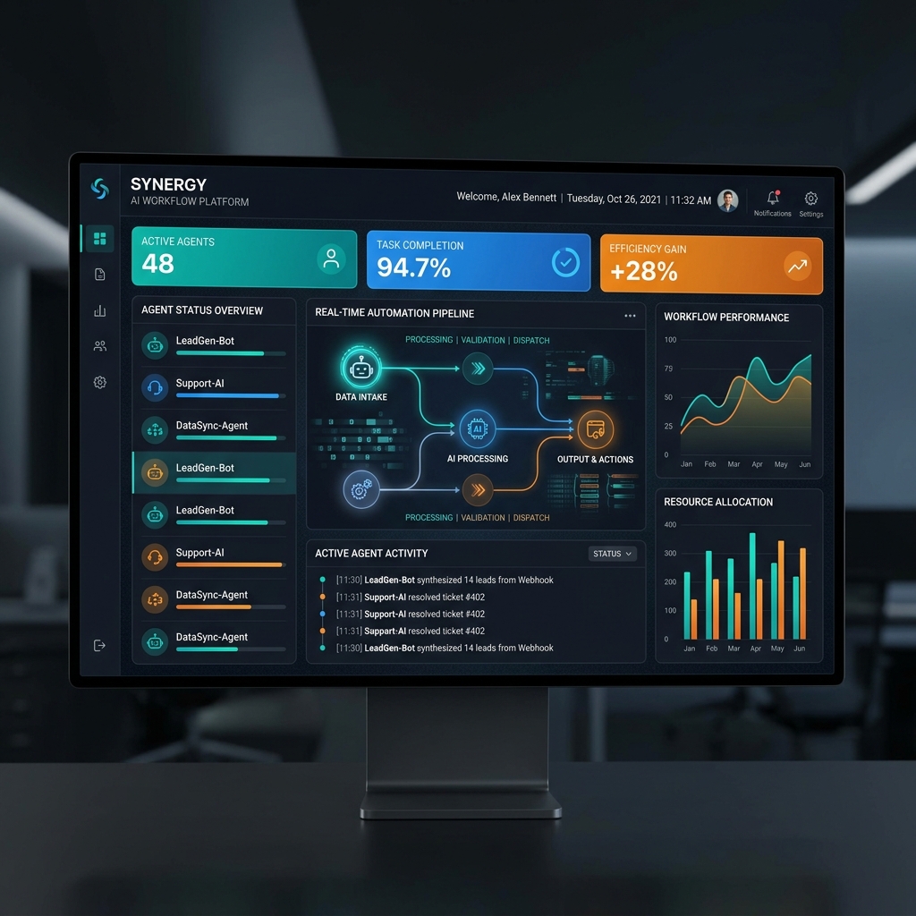 Sleek Dr. Ware AI dashboard handling tasks seamlessly